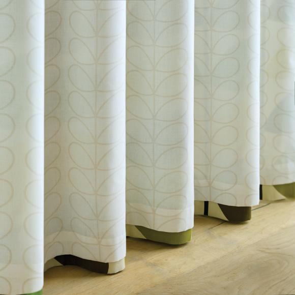 Orla Kiely Multi Stem Fern-Ochre Eyelet Curtains
