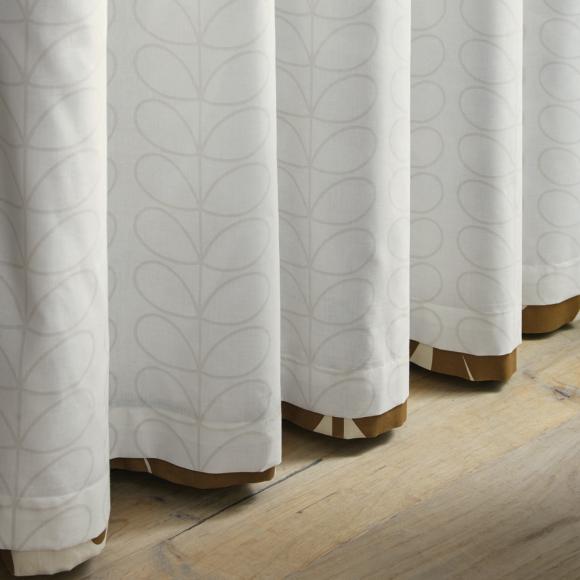 Orla Kiely Wildflower Coffee Eyelet Curtains