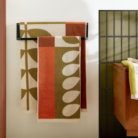 Orla Kiely Stem Check Towels Hazel-Ochre