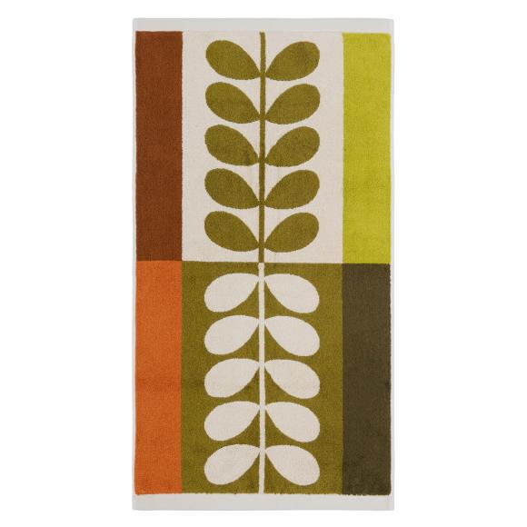 Orla Kiely Stem Check Towels Hazel-Ochre