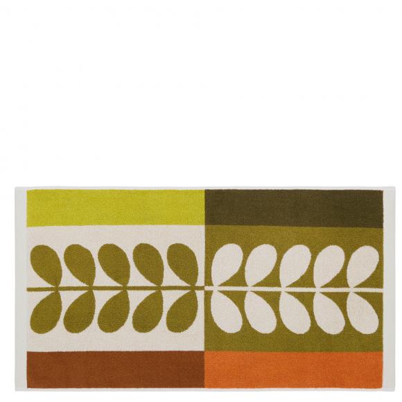 Orla Kiely Stem Check Bath Mat Hazel-Ochre