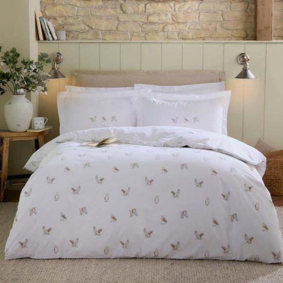 Sophie Allport Snowy Owls Duvet Cover Set