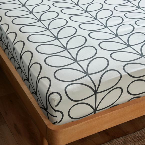 Orla Kiely Linear Stem Charcoal Duvet Cover Set