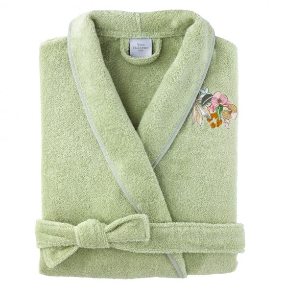 Yves Delorme Orchidee Ladies Shawl Collar Bathrobe