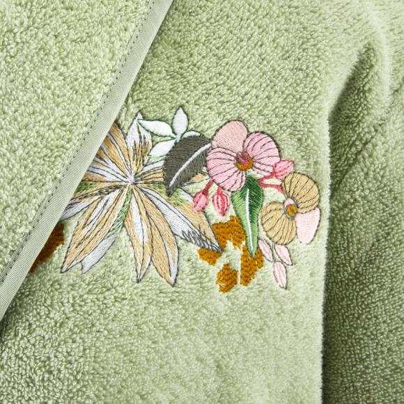 Yves Delorme Orchidee Ladies Shawl Collar Bathrobe