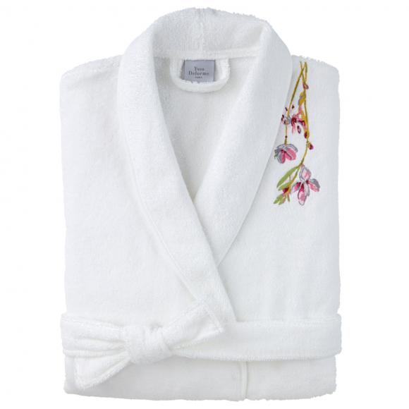 Yves Delorme Gaura Ladies Shawl Collar Bathrobe