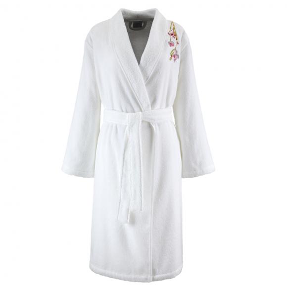 Yves Delorme Gaura Ladies Shawl Collar Bathrobe