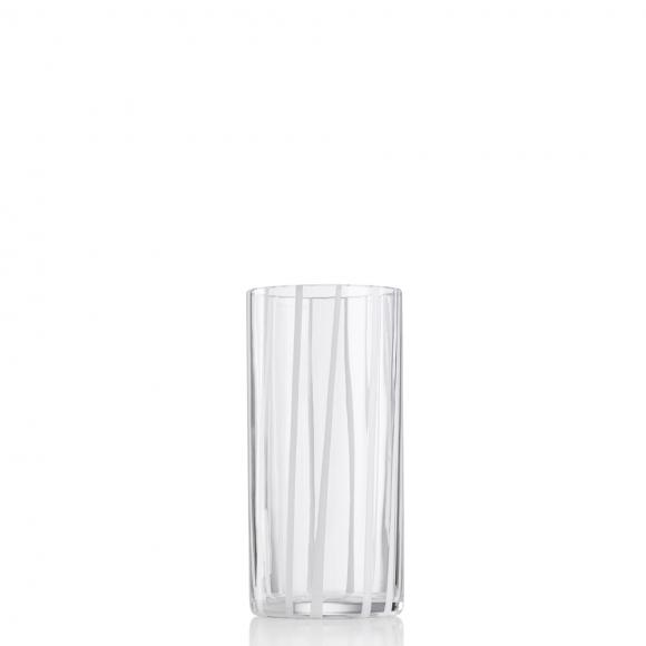 NasonMoretti Murano Cyrcus Highball Glass Stripes Sunflower White