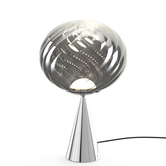 Tom Dixon Whirl Cone Fat LED Table Light Silver/Silver