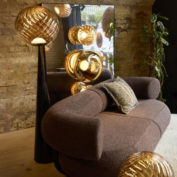 Tom Dixon Whirl Cone Fat LED Floor Light Gold/Black