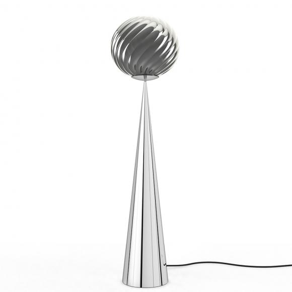 Tom Dixon Whirl Cone Fat LED Floor Light Silver/Silver