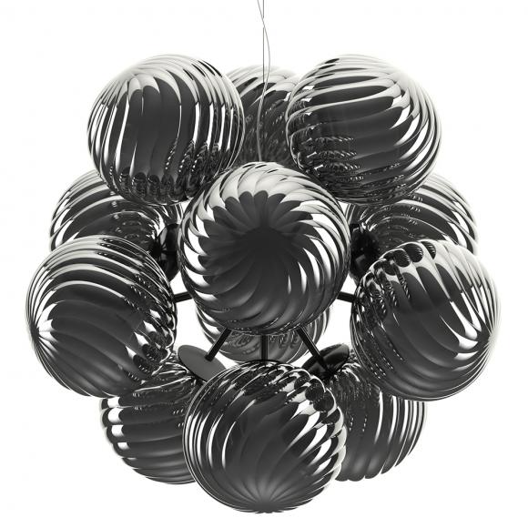 Tom Dixon Whirl LED Burst Chandelier Silver 