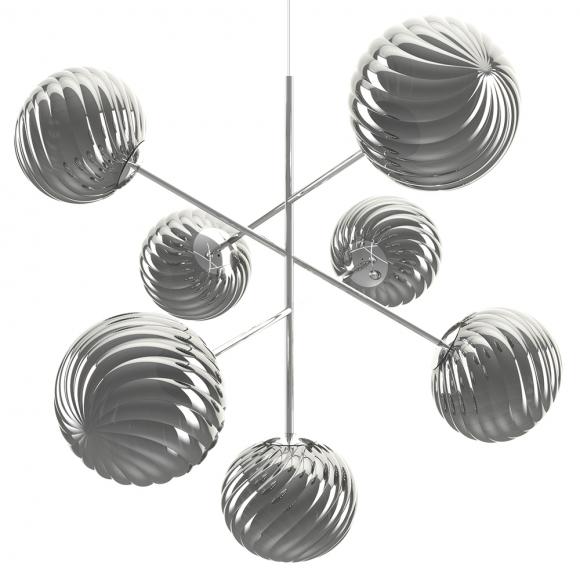 Tom Dixon Whirl LED Large Chandelier Silver