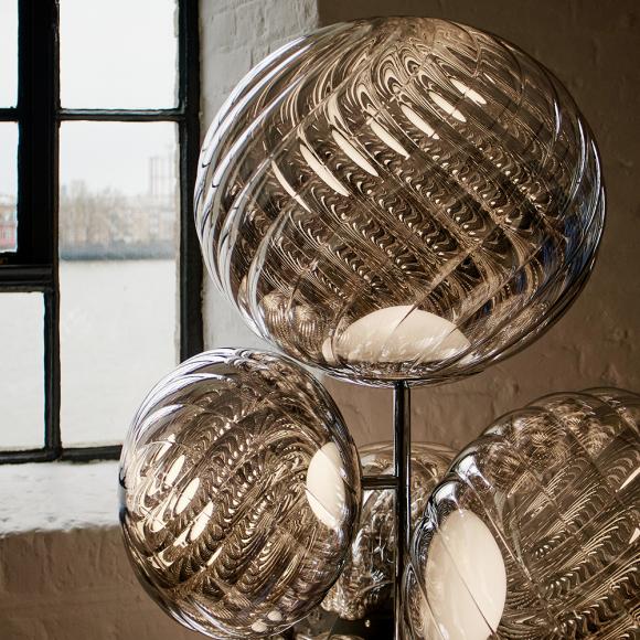 Tom Dixon Whirl LED Floor Chandelier Silver