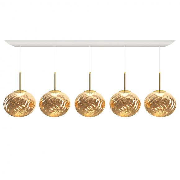 Tom Dixon Whirl LED Linear Pendant System Gold 