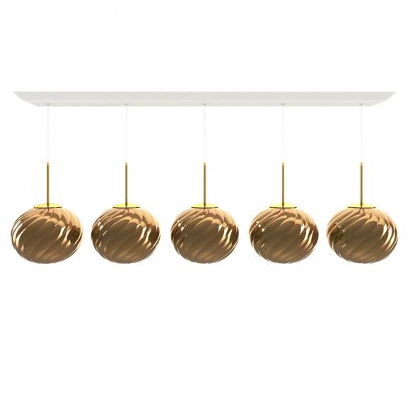 Tom Dixon Whirl LED Linear Pendant System Gold 