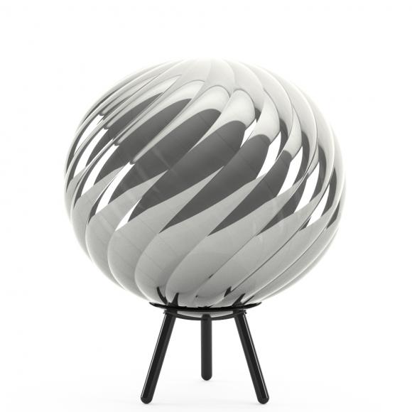 Tom Dixon Whirl LED Large Portable Lamp Silver/Black 