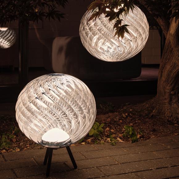 Tom Dixon Whirl LED Large Portable Lamp Silver/Dichroic 