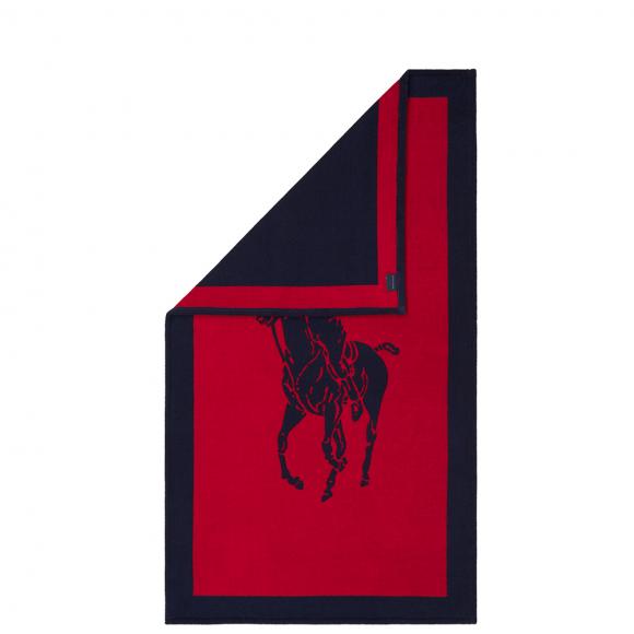 Ralph Lauren Home Polo Jacquard Beach Towel Navy / Red