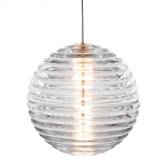 Tom Dixon Press LED Medium Sphere Pendant Clear