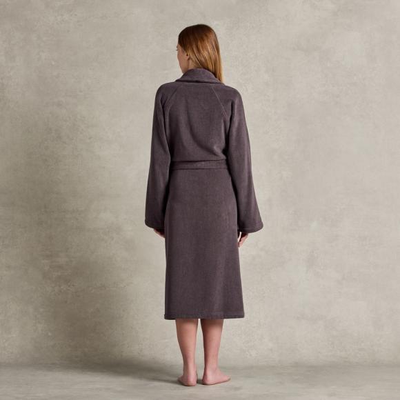 Ralph Lauren Home Dulaney Shawl Collar Bathrobe Graphite