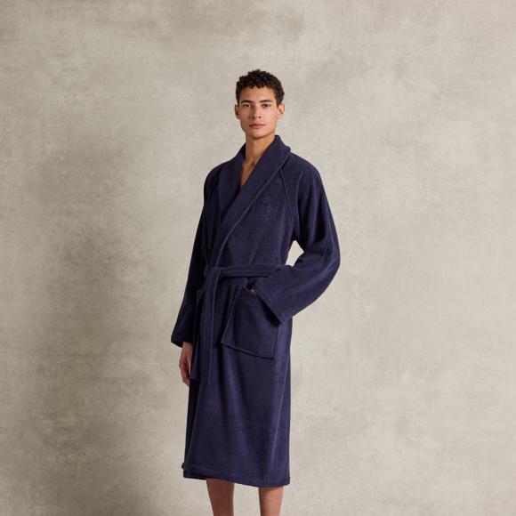 Ralph Lauren Home Dulaney Shawl Collar Bathrobe Midnight