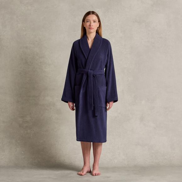 Ralph Lauren Home Dulaney Shawl Collar Bathrobe Midnight