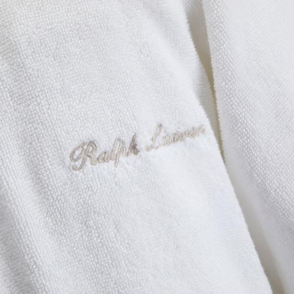 Ralph Lauren Home Dulaney Shawl Collar Bathrobe White