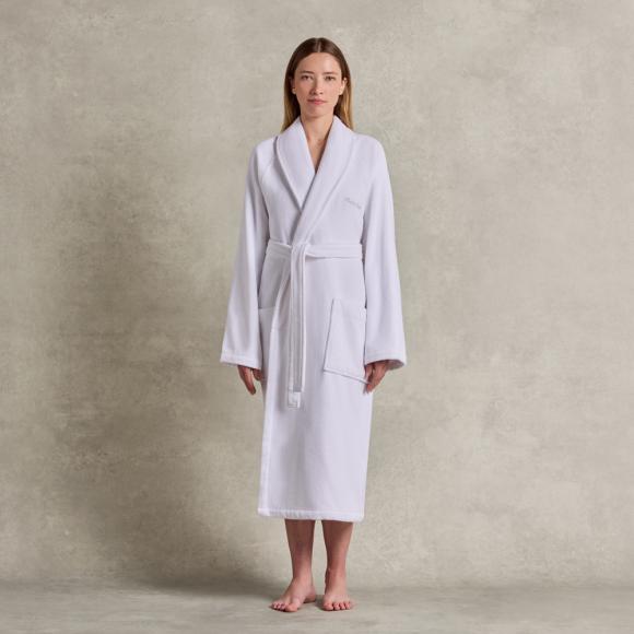 Ralph Lauren Home Dulaney Shawl Collar Bathrobe White
