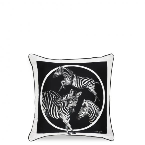 Dolce & Gabbana Casa Zebra Cushion Silk Twill Small 007
