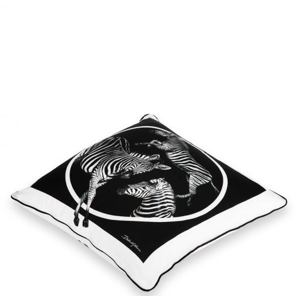 Dolce & Gabbana Casa Zebra Cushion Silk Twill Small 007