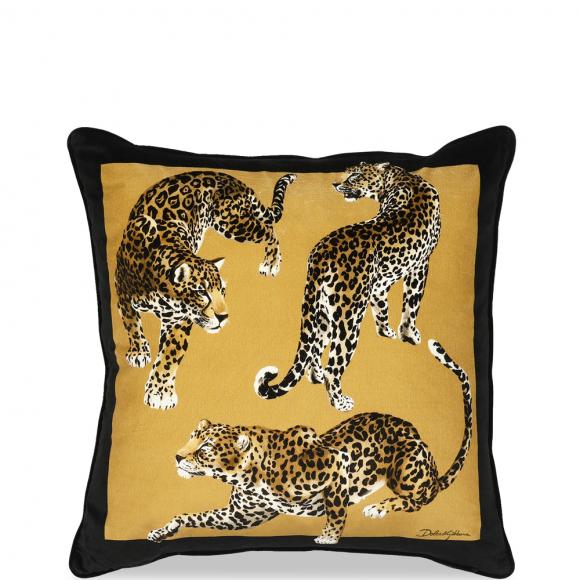 Dolce & Gabbana Casa Leopardo Cushion Velvet Medium 014