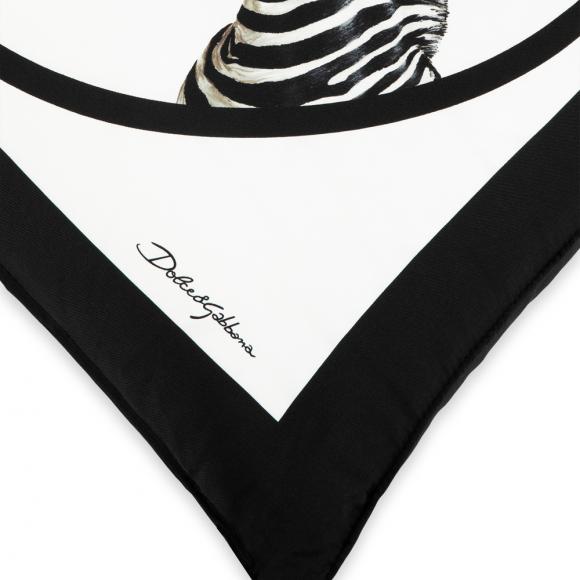 Dolce & Gabbana Casa Zebra Cushion Silk Twill Medium 006