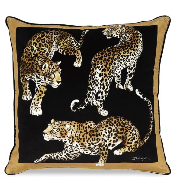 Dolce & Gabbana Casa Leopardo Cushion Velvet Large 013