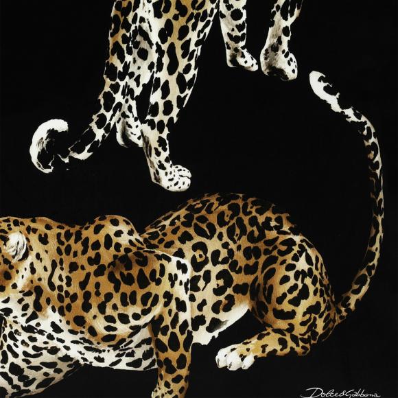 Dolce & Gabbana Casa Leopardo Cushion Velvet Large 013