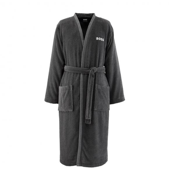 Boss Home Boss Edge Gents Kimono Bath Robe Graphite