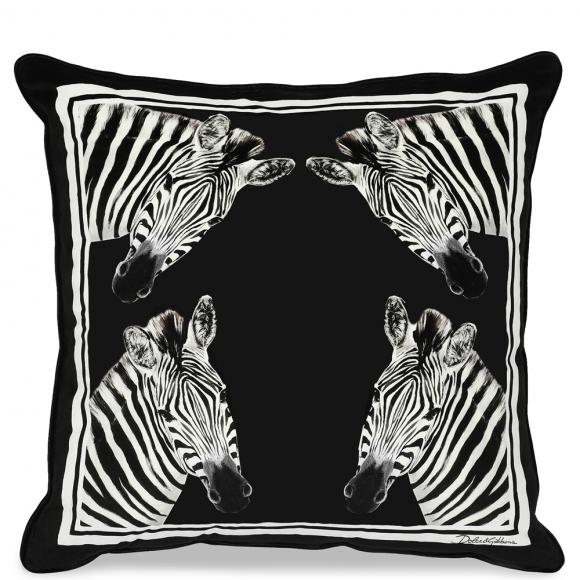 Dolce & Gabbana Casa Zebra Cushion Velvet Large 007