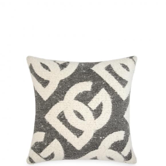 Dolce & Gabbana Casa DG Logo Jacquard Bouclé Cushion 008