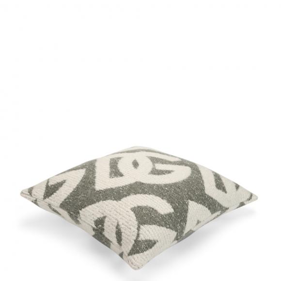 Dolce & Gabbana Casa DG Logo Jacquard Bouclé Cushion 020