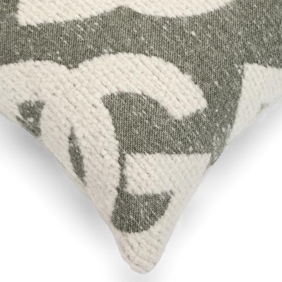 Dolce & Gabbana Casa DG Logo Jacquard Bouclé Cushion 020