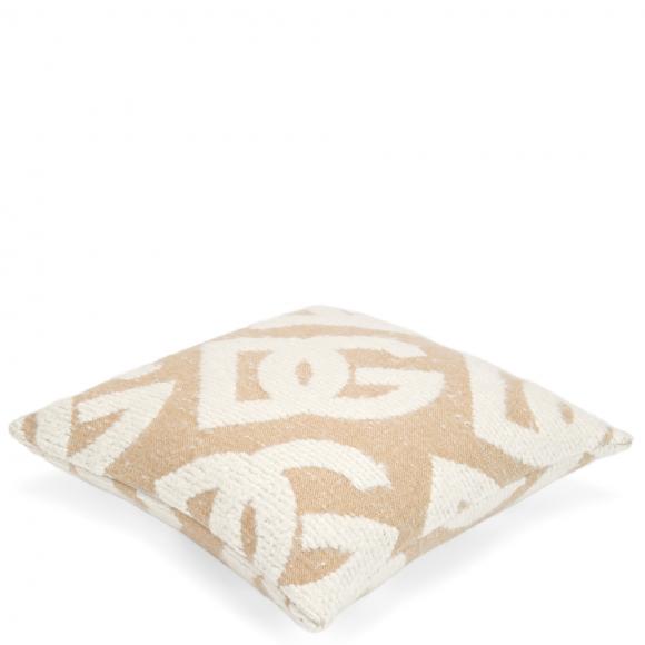 Dolce & Gabbana Casa DG Logo Jacquard Bouclé Cushion 054