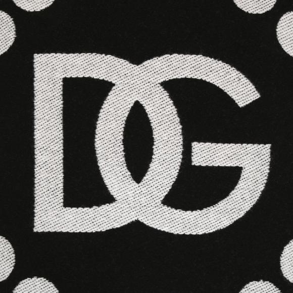 Dolce & Gabbana Casa DG Logo Jacquard Wool Cushion 010