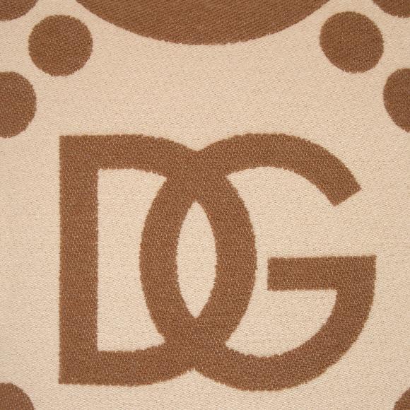 Dolce & Gabbana Casa DG Logo Jacquard Wool Cushion 052