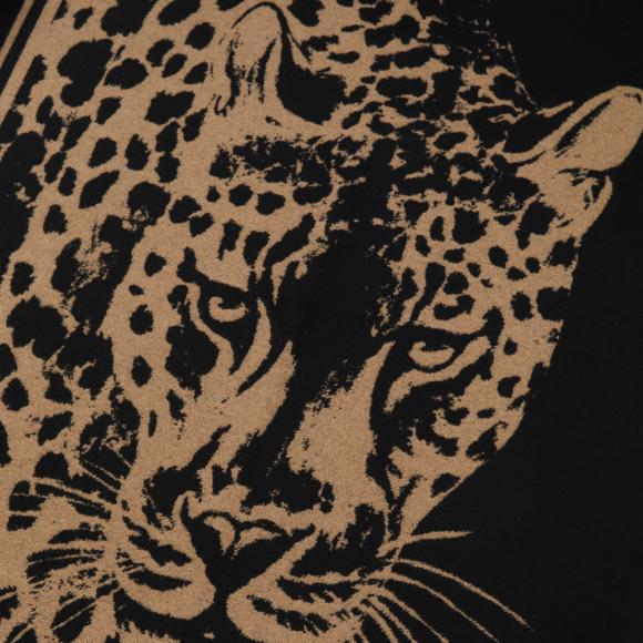 Dolce & Gabbana Casa Leopardo Jacquard Throw Fringed Cashmere 018