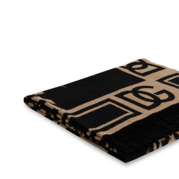 Dolce & Gabbana Casa Leopardo Jacquard Throw Fringed Cashmere 018