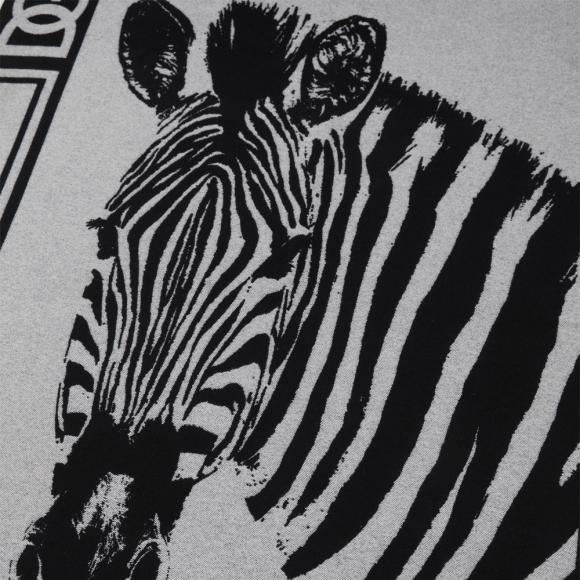 Dolce & Gabbana Casa Zebra Jacquard Throw Fringed Cashmere 004