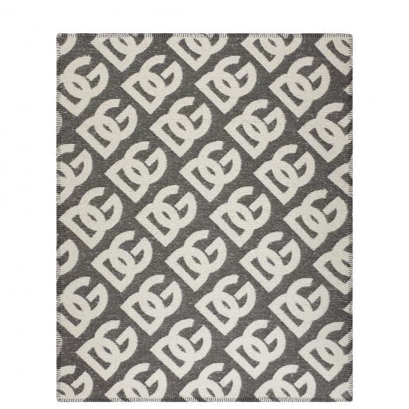 Dolce & Gabbana Casa DG Logo Jacquard Bouclé Throw 008