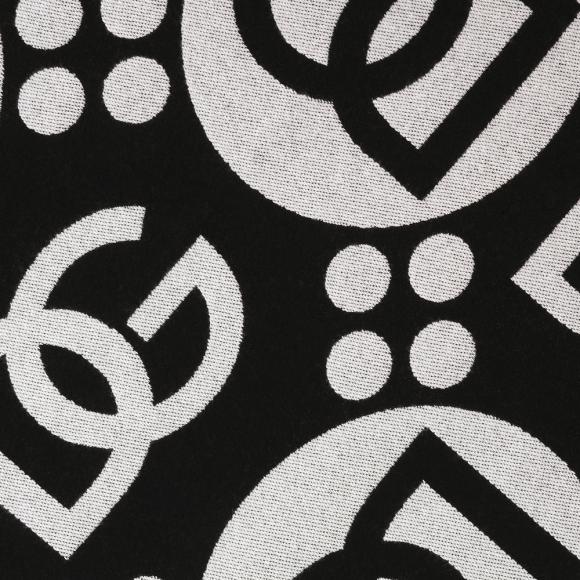 Dolce & Gabbana Casa DG Logo Jacquard Wool Throw 010