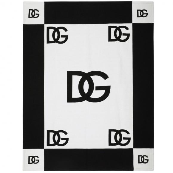 Dolce & Gabbana Casa DG Logo Cotton Jacquard Throw 057