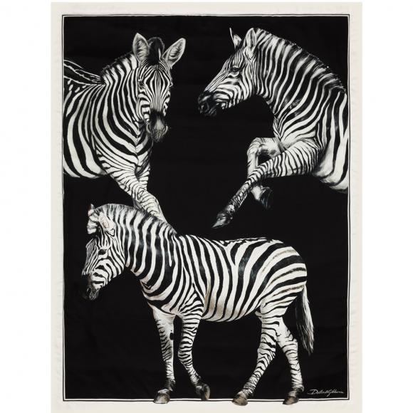 Dolce & Gabbana Casa Zebra Silk Quilted Throw 007